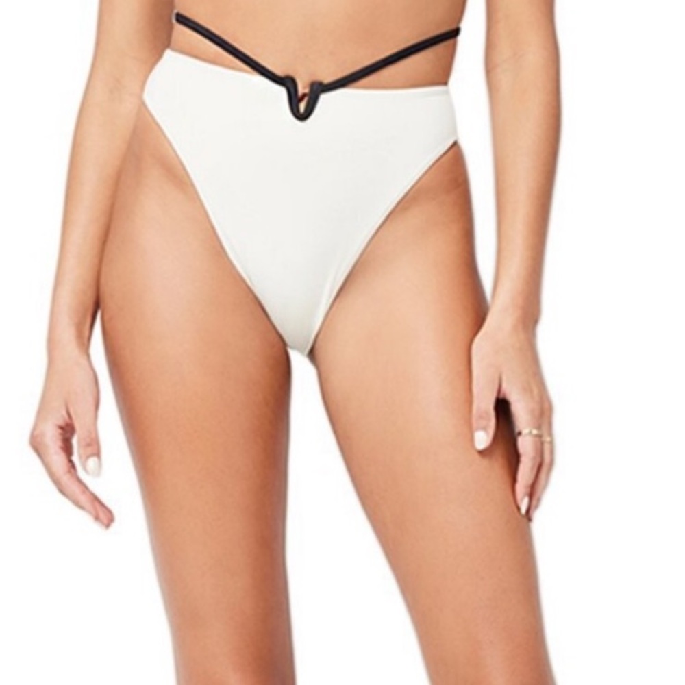L*Space Joy Bitsy Bottoms in Cream and Black